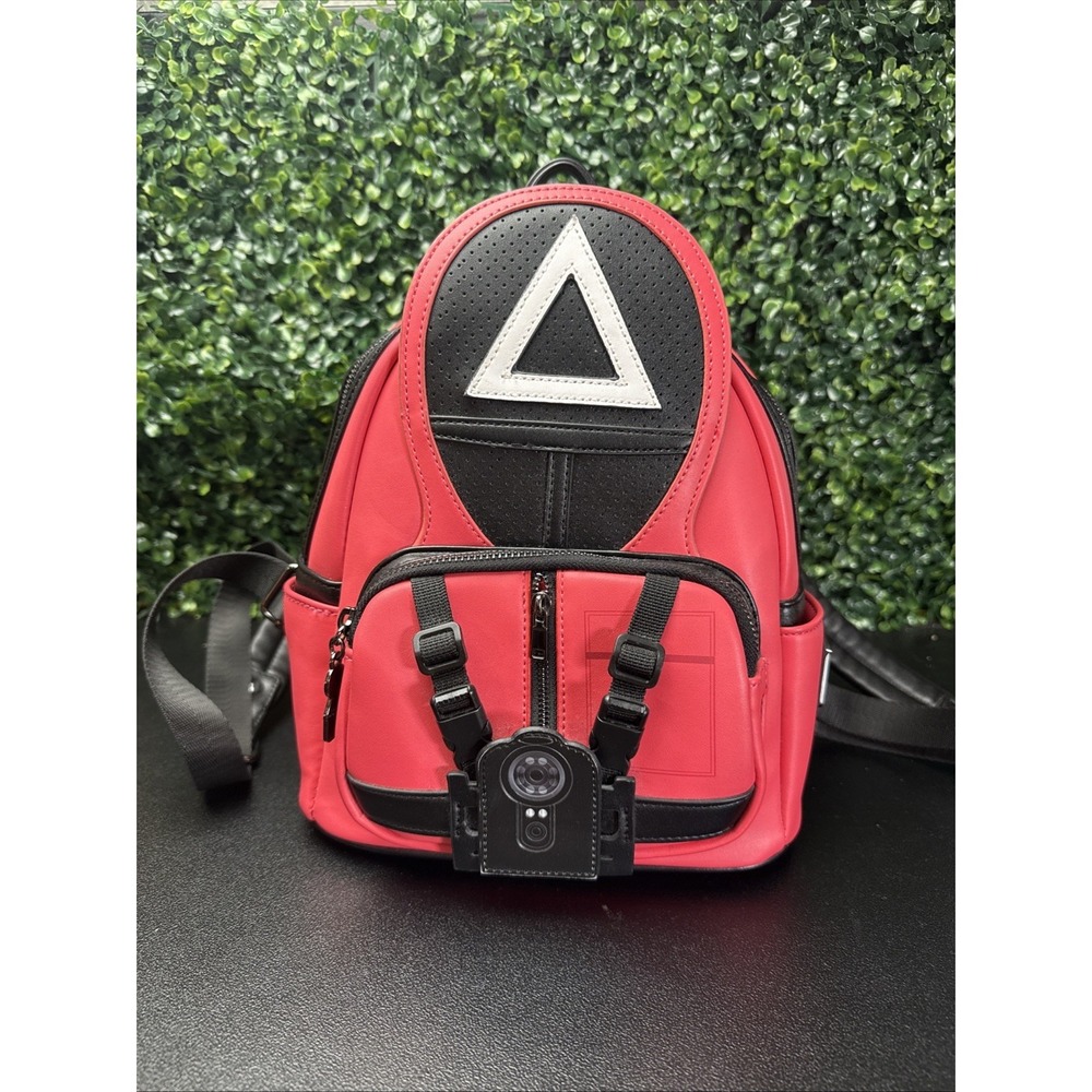 Loungefly Squid Game Triangle Guard US Exclusive Mini Backpack Bag